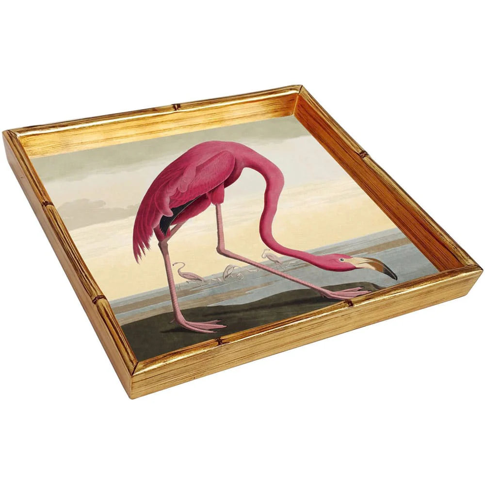 Square Bamboo Edge Lacquer Tray