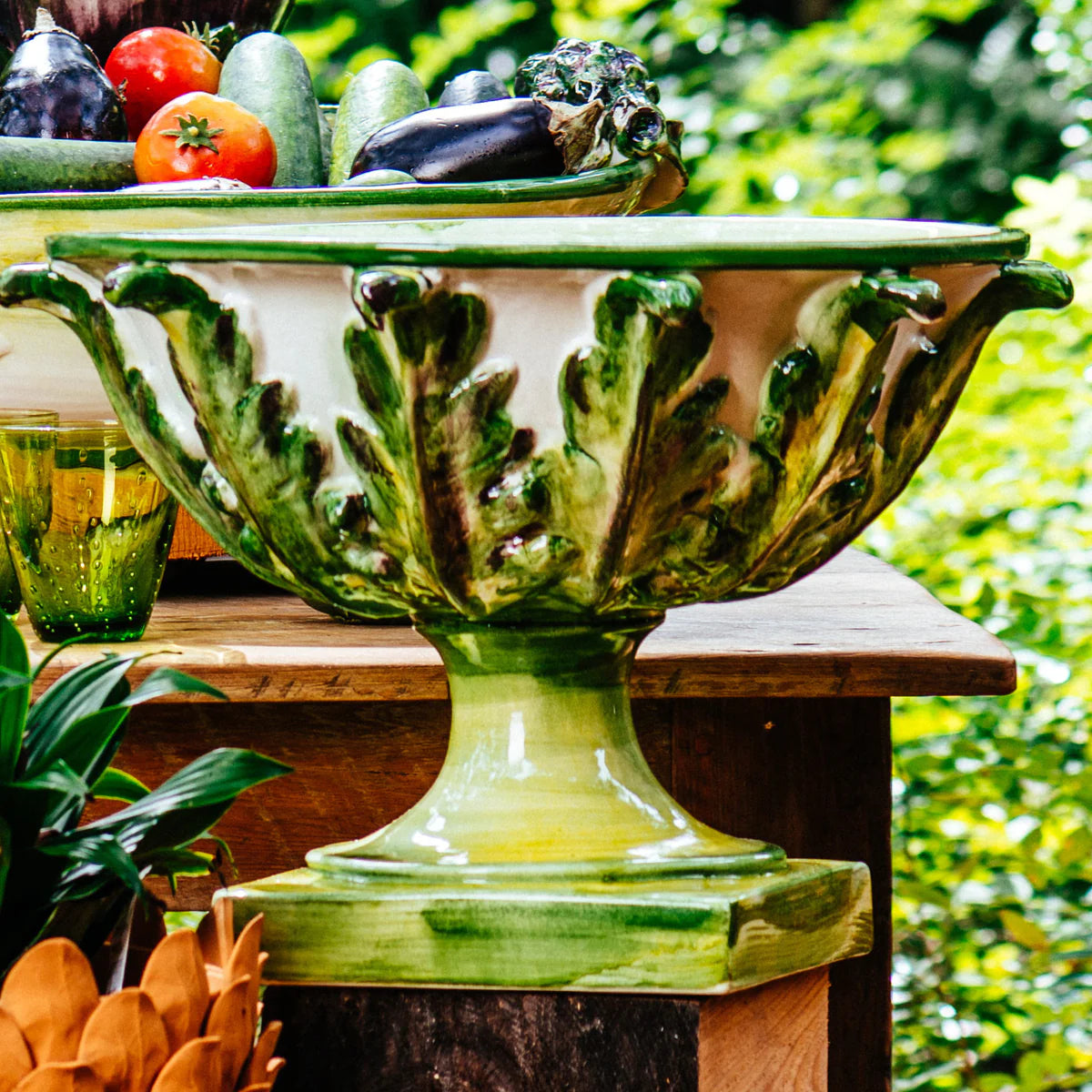 Garden Footed Bowl