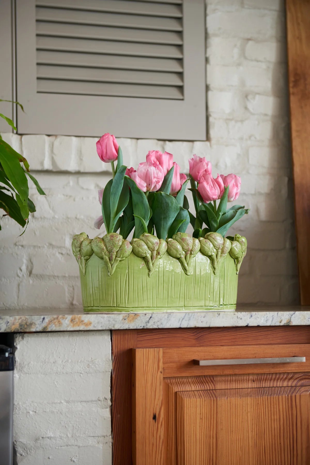 Green Oval Centerpiece