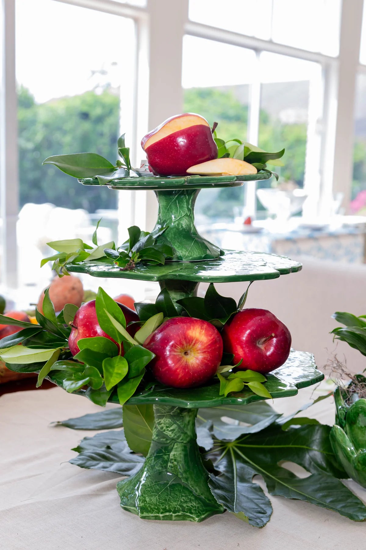 Green Cake Plate