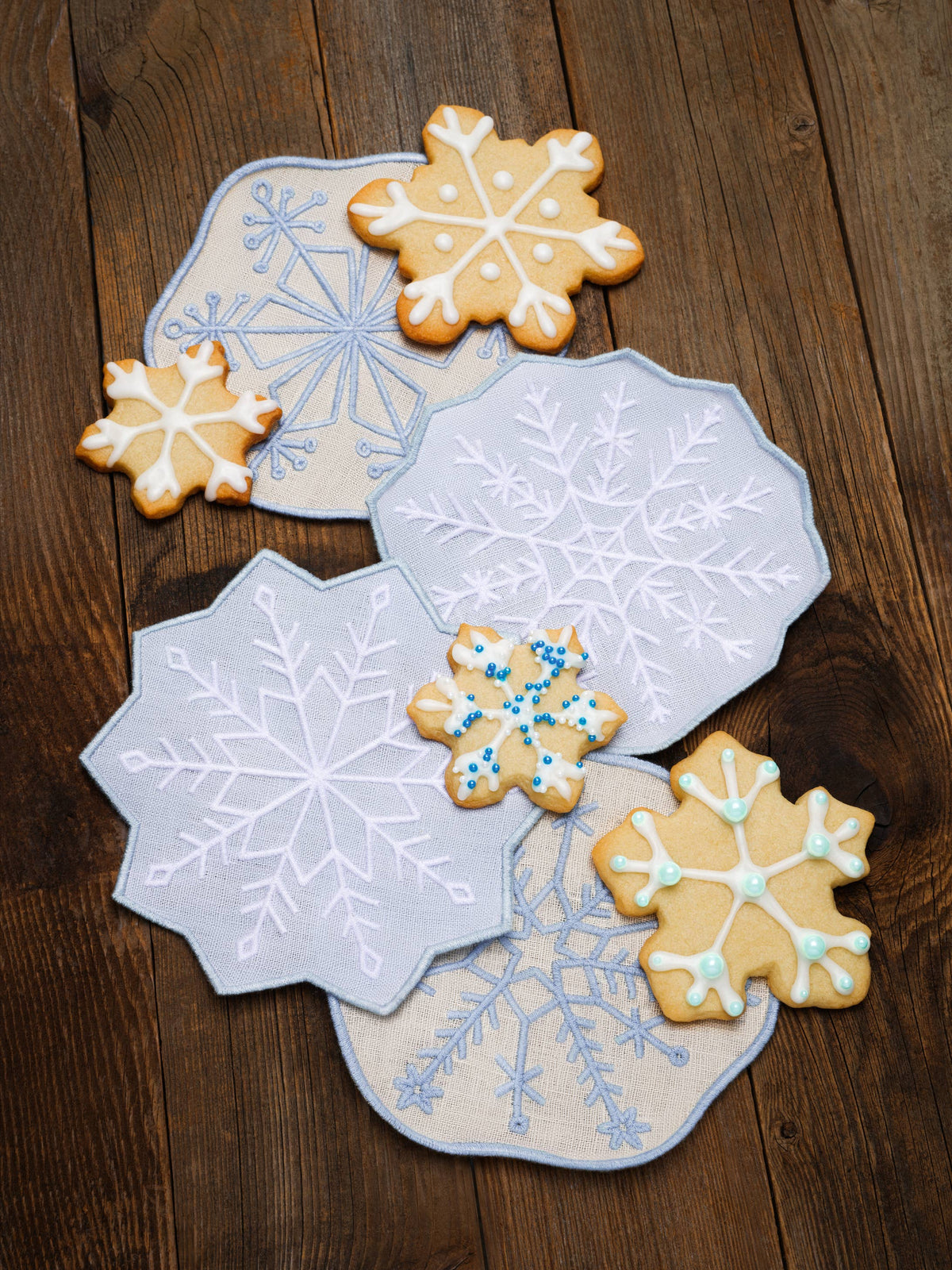 Snowflake Cocktail Napkins - Set of 4
