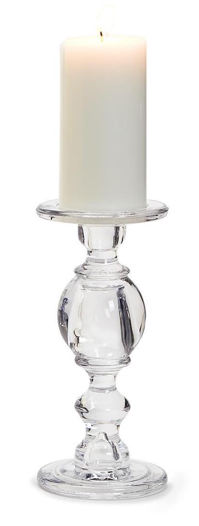High-Glass Pedestal Candleholders