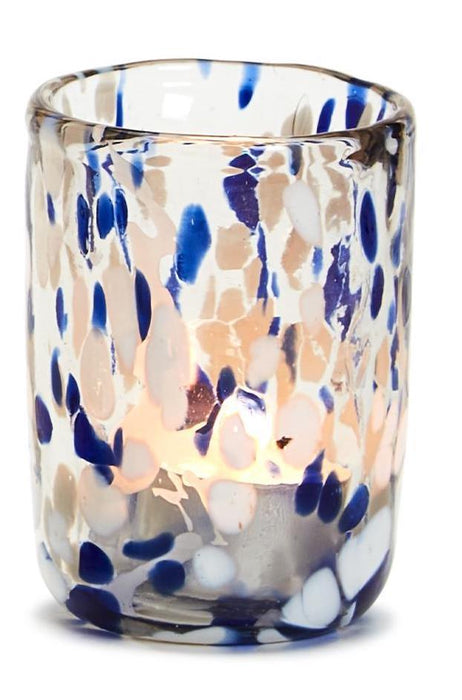 Speckled Hand-Blown Glass Votive Candleholders