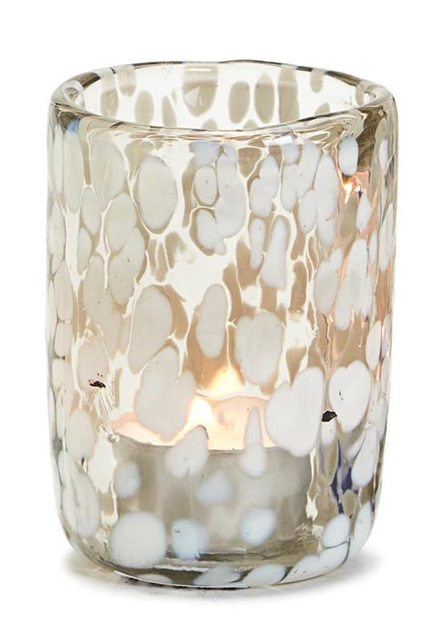 Speckled Hand-Blown Glass Votive Candleholders
