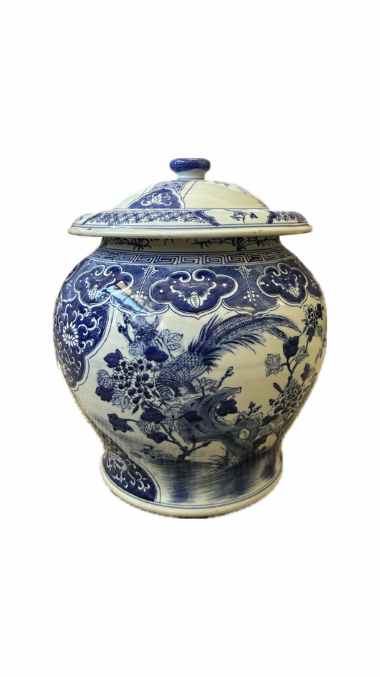 Blue & White Large Lidded Jar