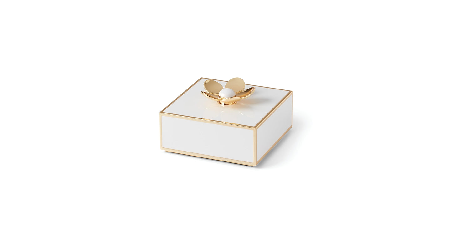 Enamel Box with Flower