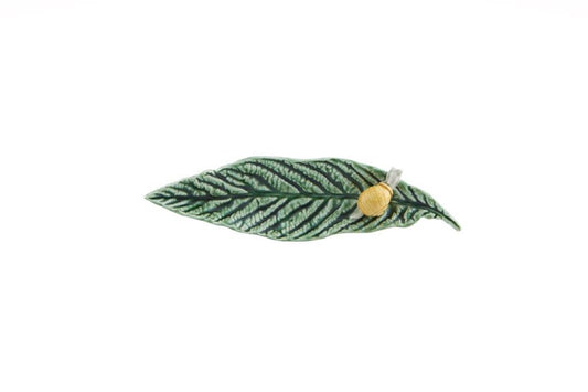 Medlar Leaf with Snail