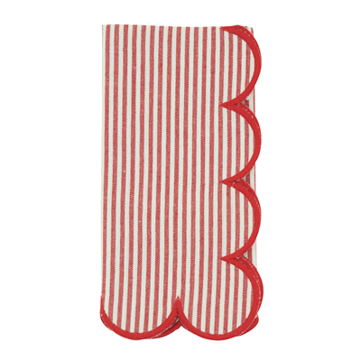Striped Scallop Napkins