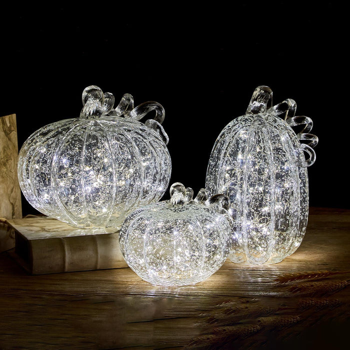 Luminous Glowing Glass Pumpkins