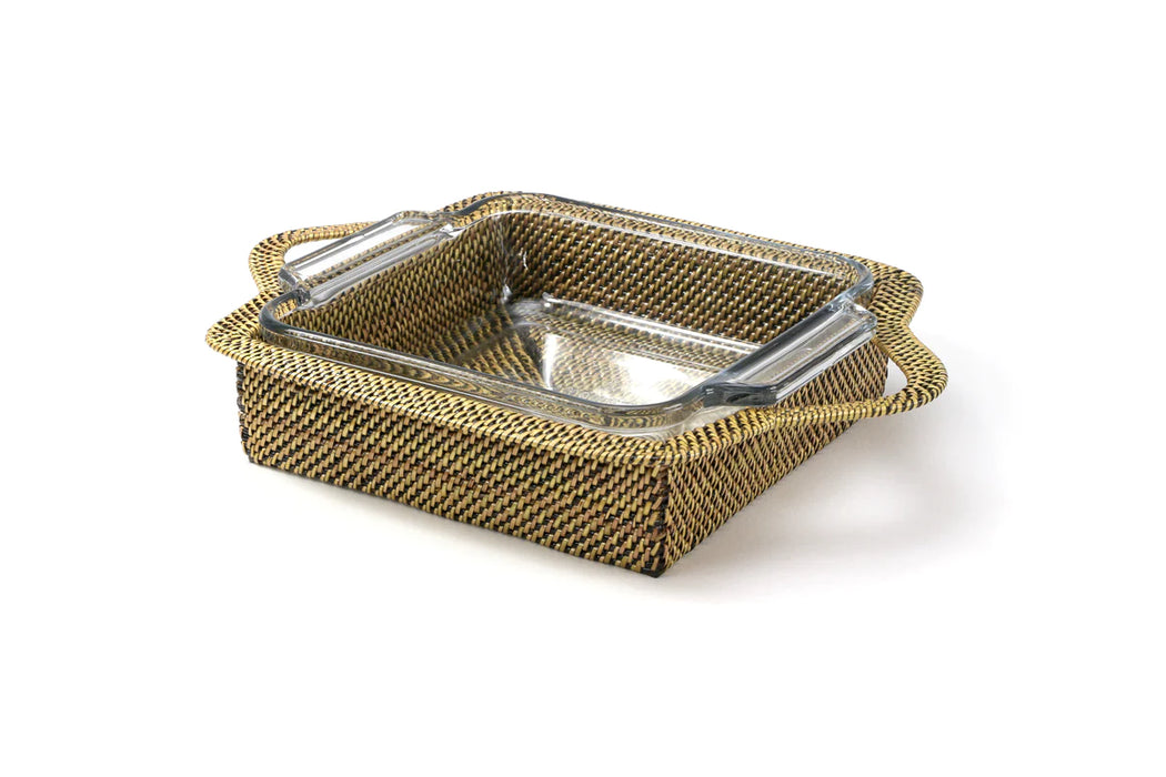 Square Baker Basket with Anchor Casserole