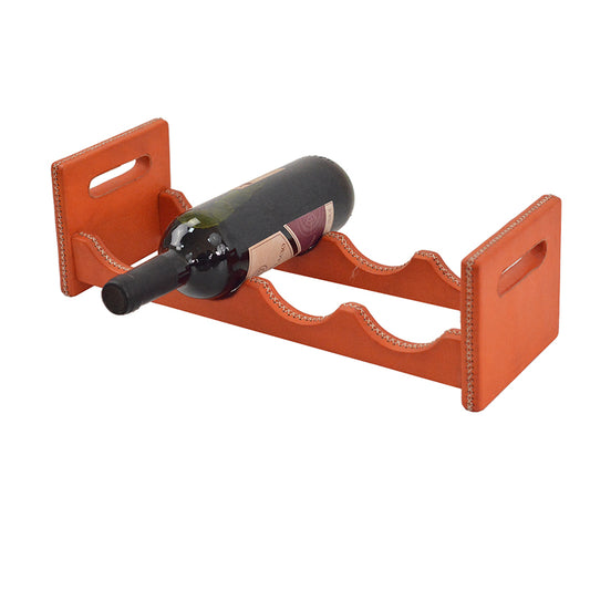 Leather Bottle Rack