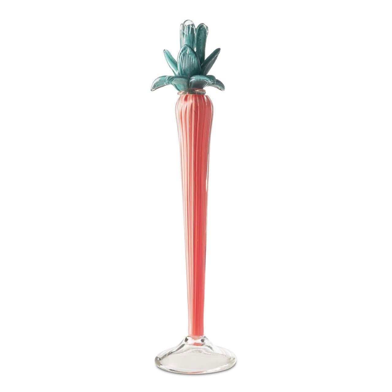 Hand Blown Glass Flower Candle Holders