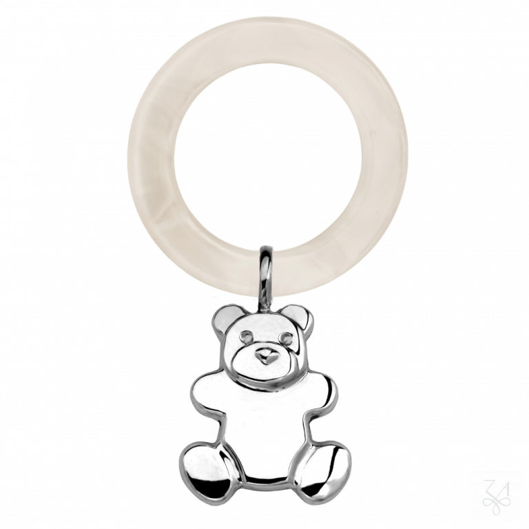 Sterling Silver Teething Ring Rattles