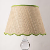 Grasscloth Wave Shade - Caramel Trim