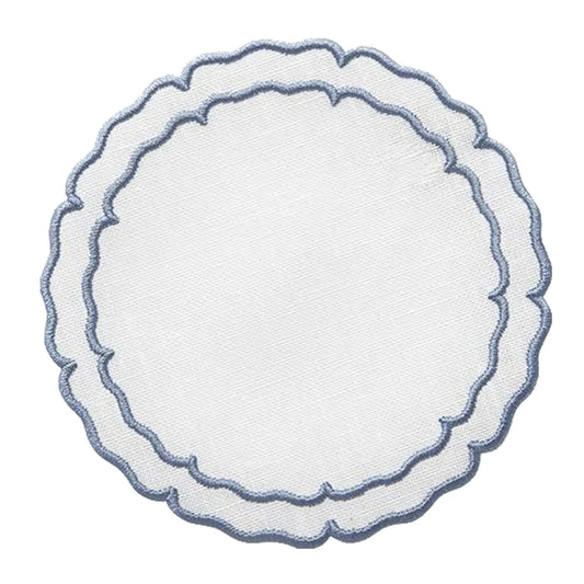 Linho Coaster Scalloped Round