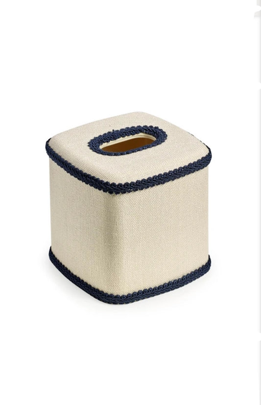 Tissue Cover - White Navy