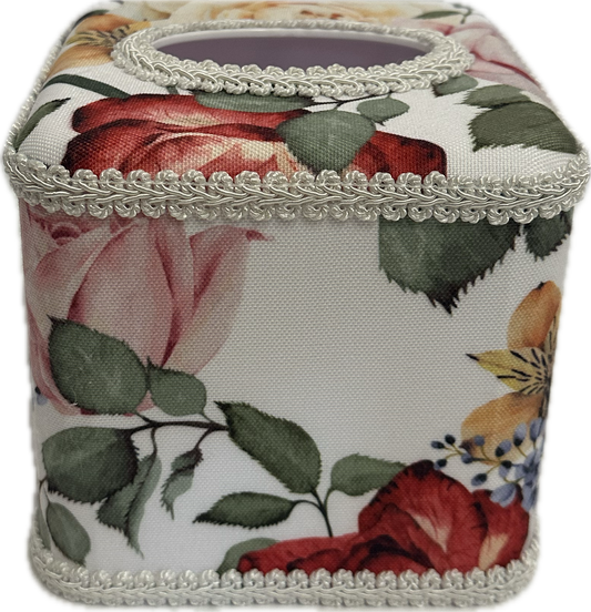Tissue Cover - Rose White Pink