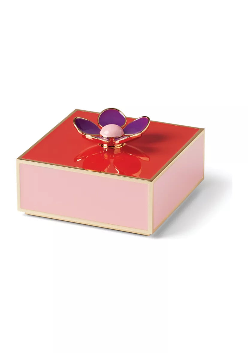 Enamel Box with Flower