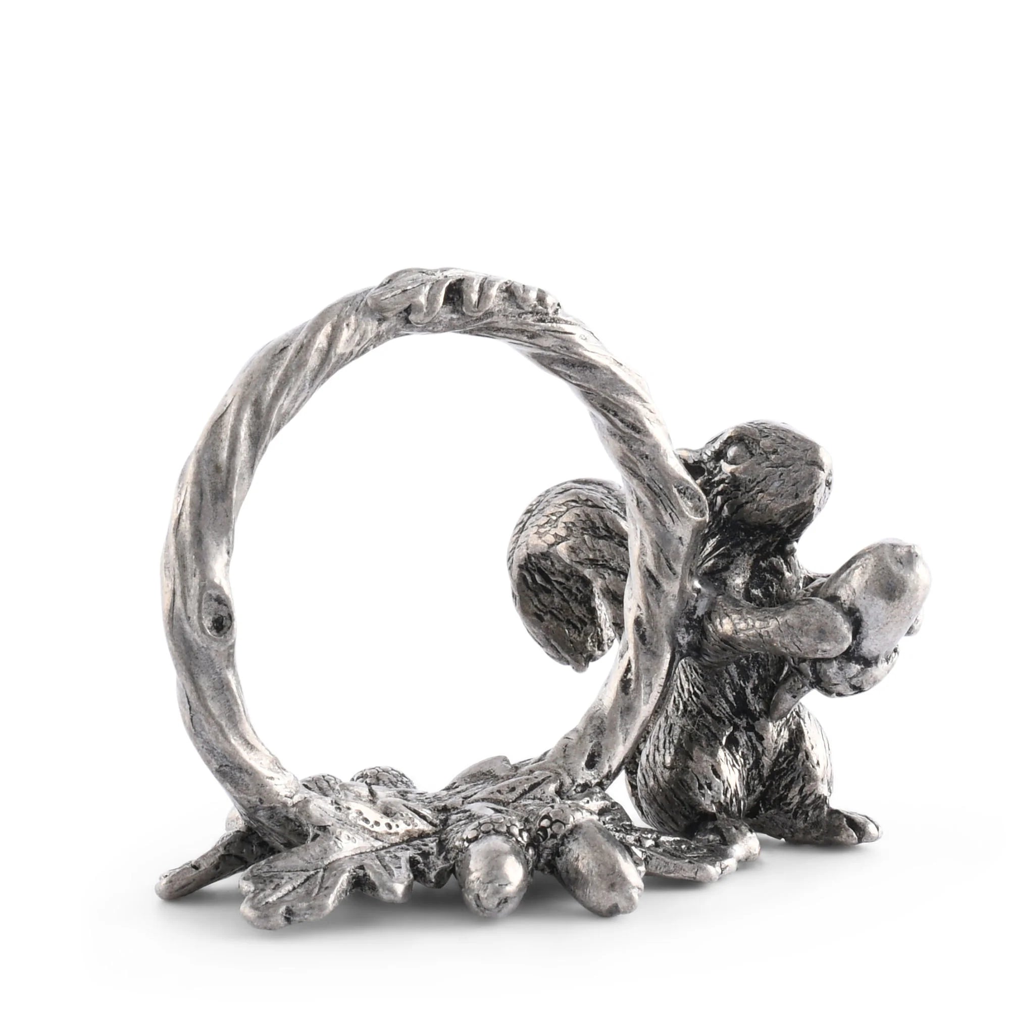 Squirrel Rings Floating Pewter Squirrel Branch Napkin Rings – Syers Browning