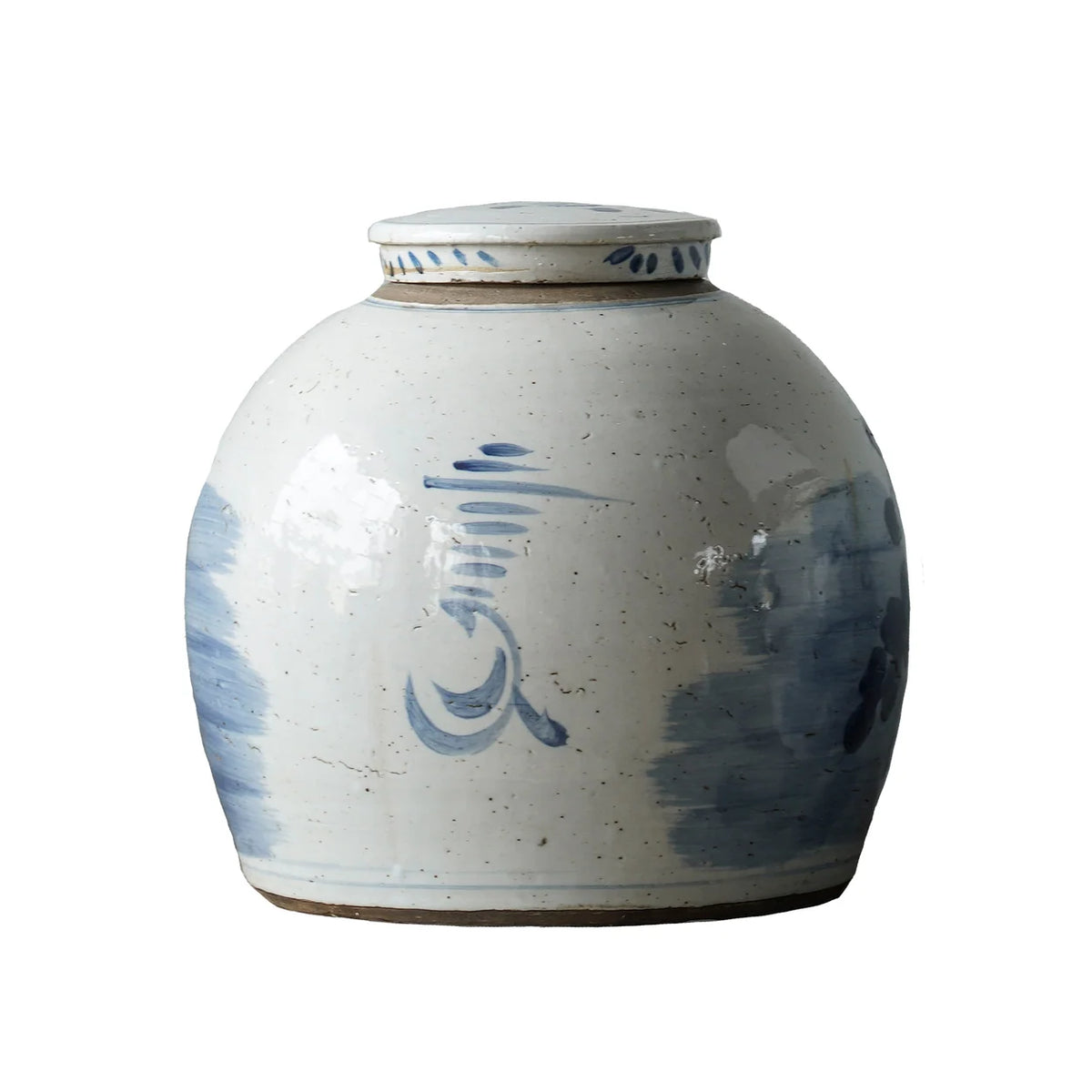 Hand-Painted Jar With Lotus Flower