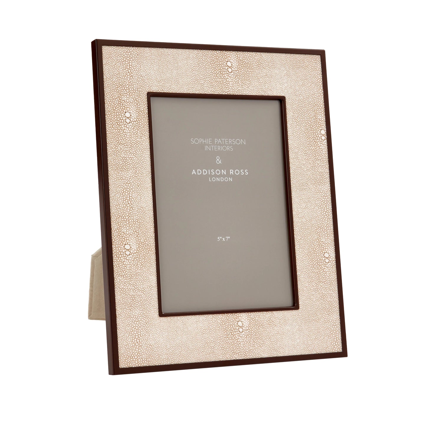 Faux Shagreen Frame Ecru
