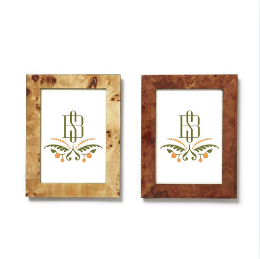 Burled Wood Photo Frame