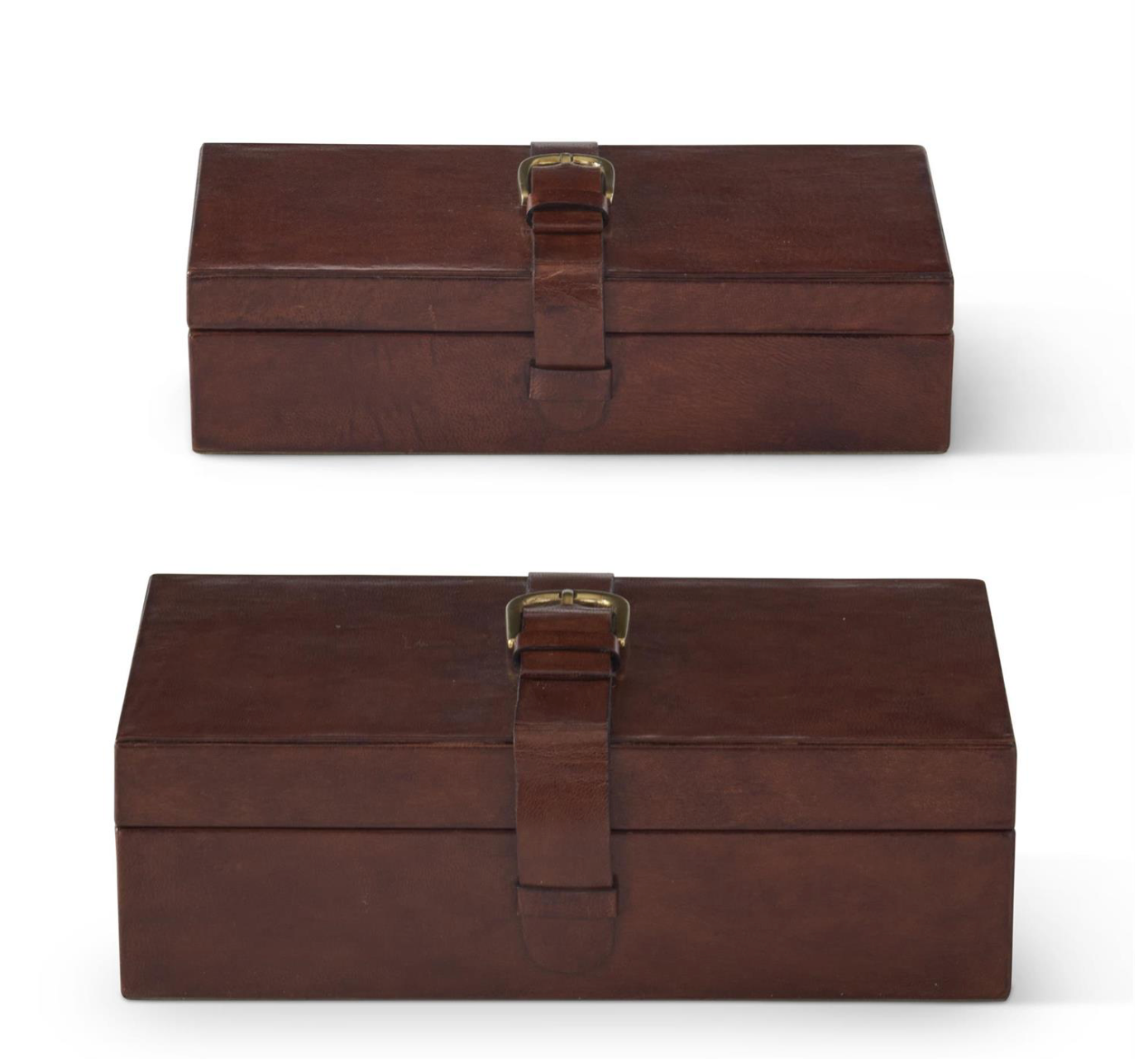 Brown Leather Suede Lined Boxe