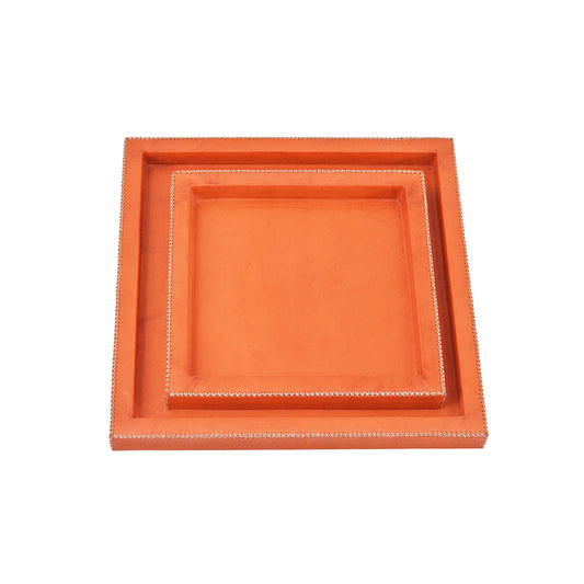 Square Leather Trays