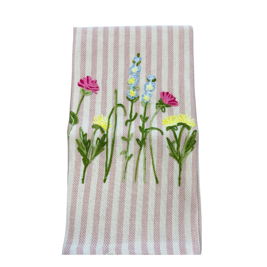 Embroidered Pomelo Kitchen Towels