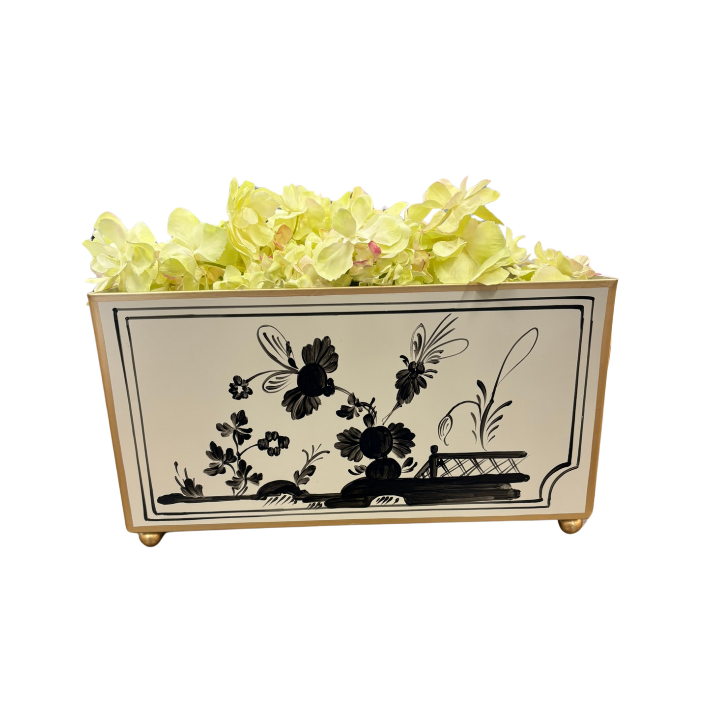 Hand Painted Rectangular Planter