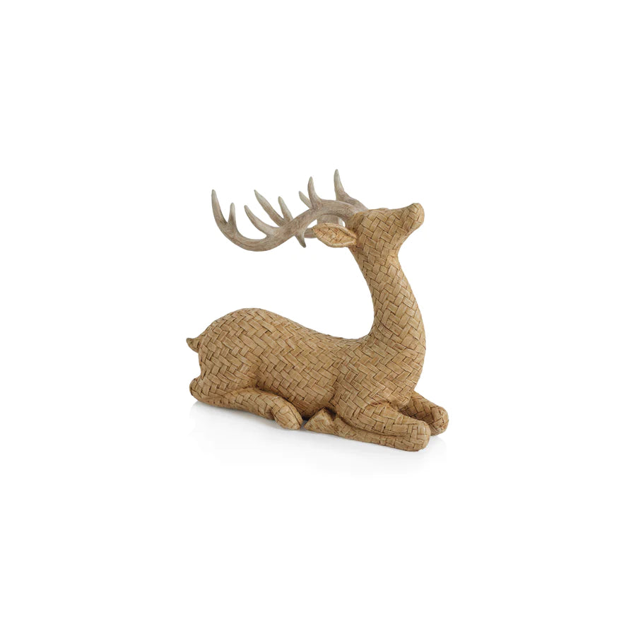 Rattan Texture Deer - Sitting