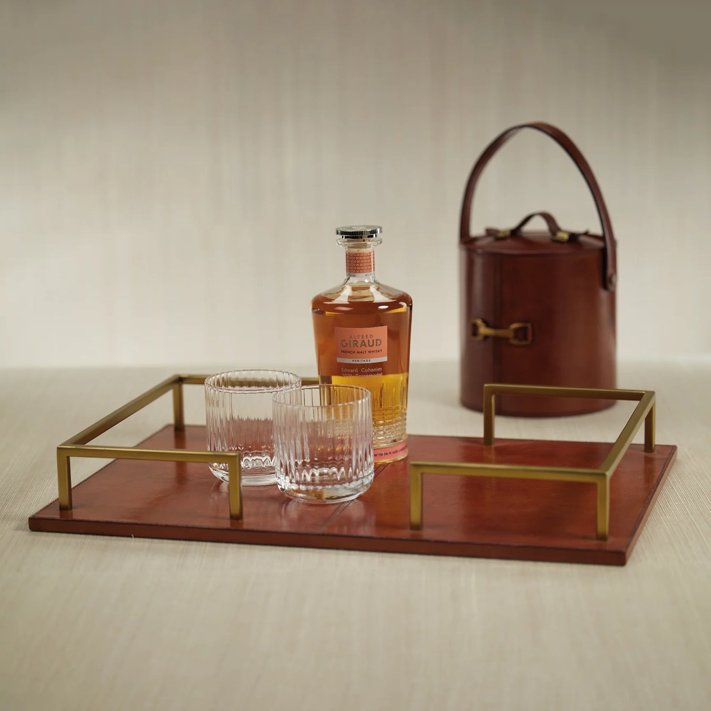 Leather Bar Tray