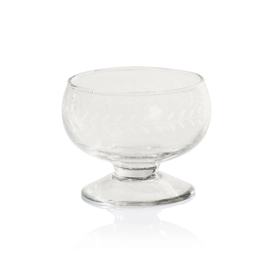 Tuscan Etched Glass Condiment Bowl