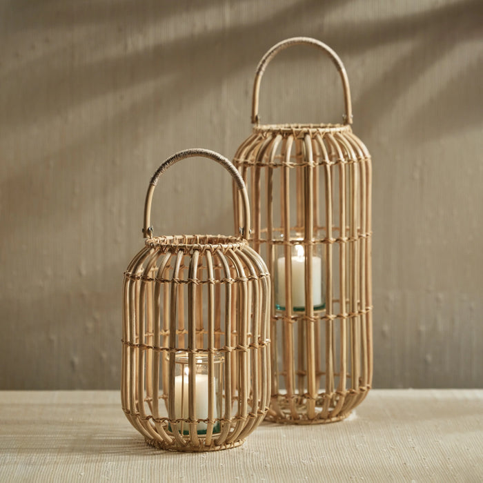 Vilamoura Rattan Lantern - Short