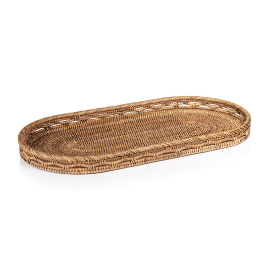 Rattan  Oval Serving Tray