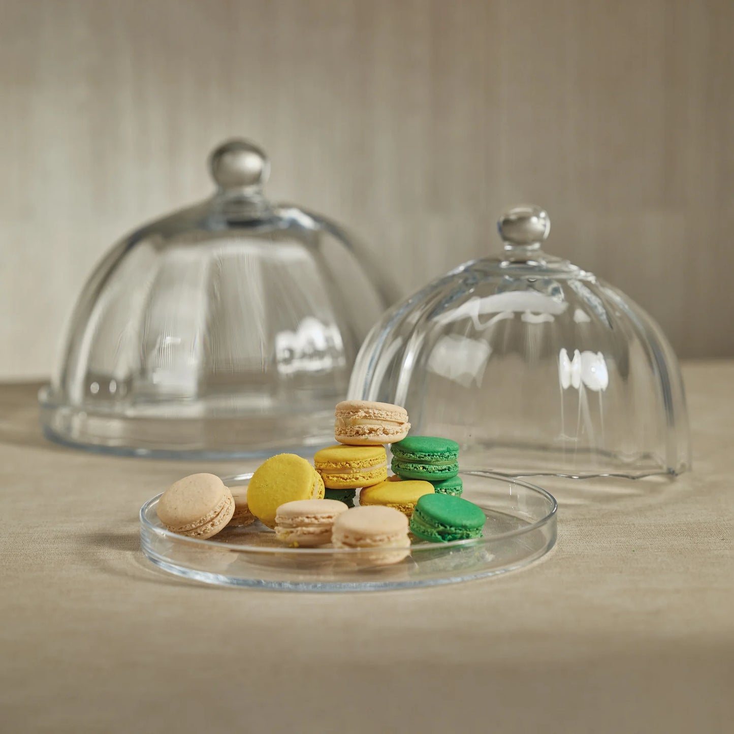 Pastry Glass Plate with Cloche