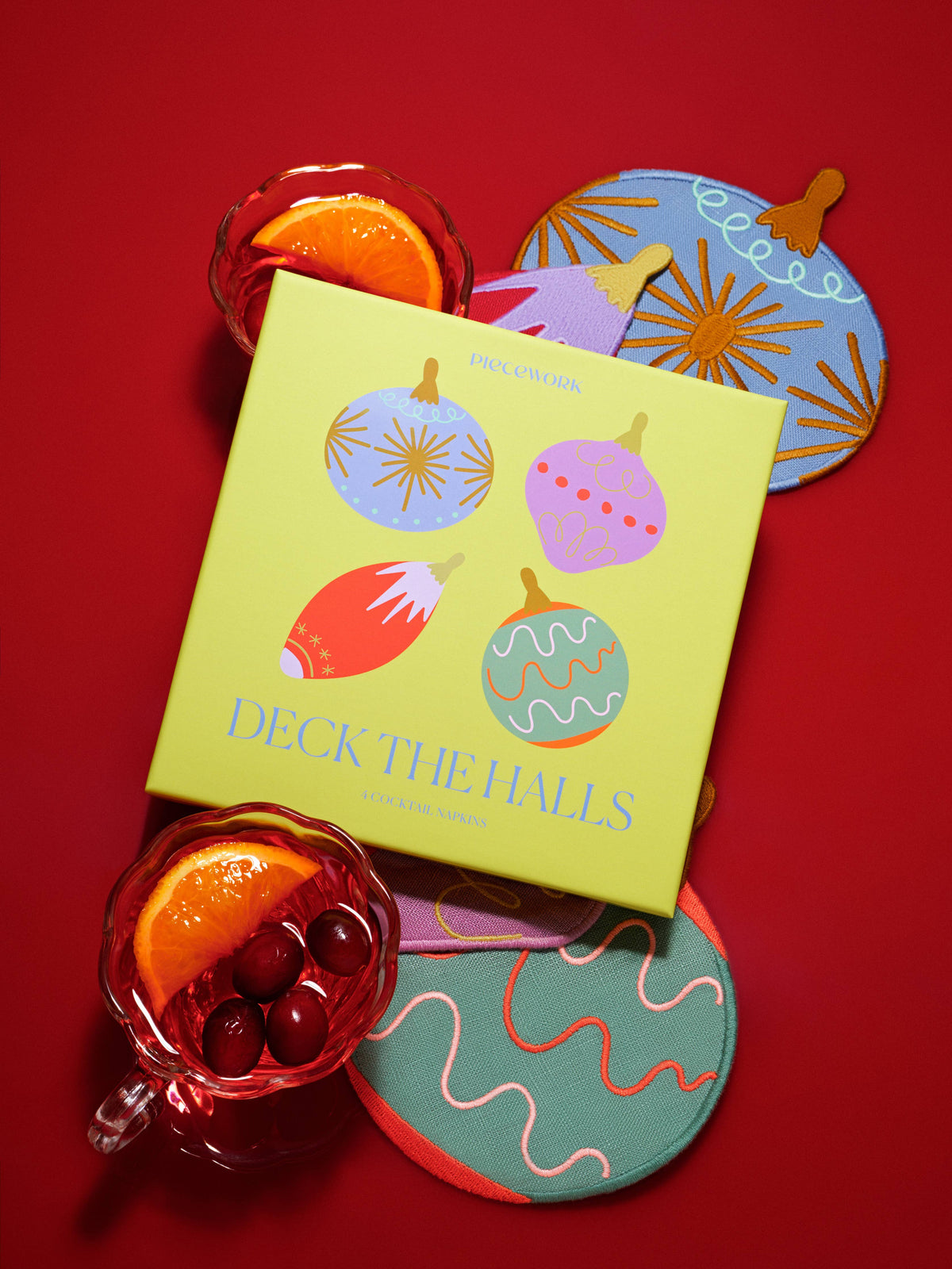 🎄HOLIDAY🎄Deck the Halls Cocktail Napkins - Set of 4