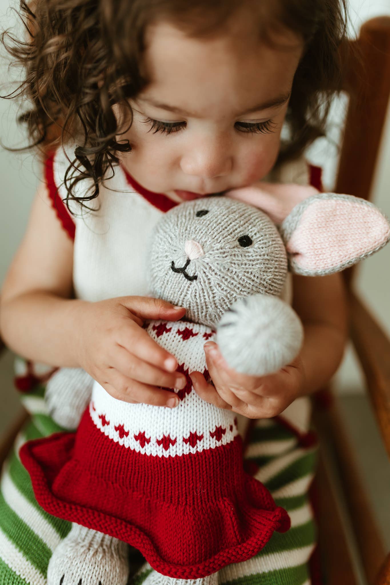 Bunny In Holiday Sweater Dress