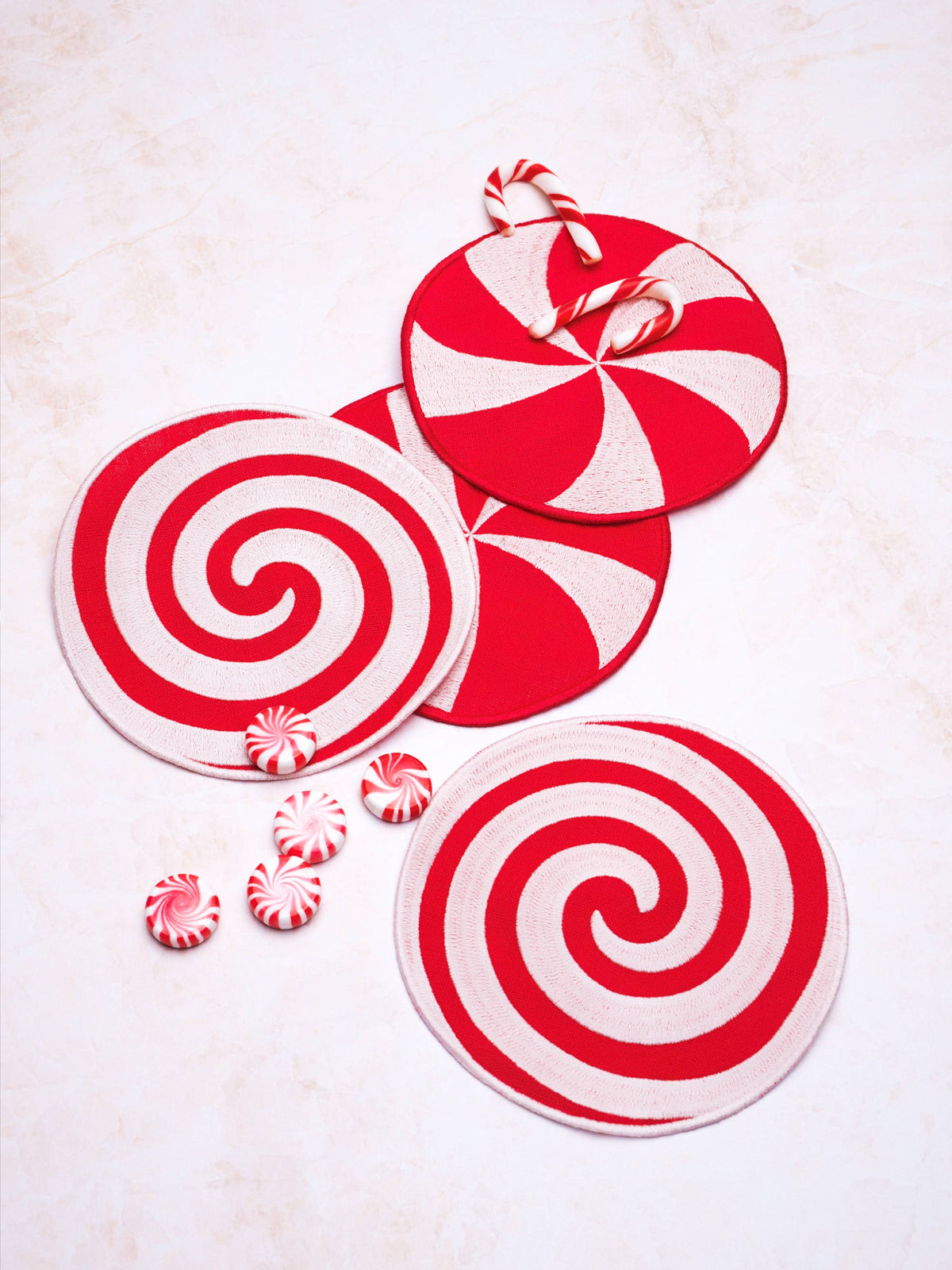 🎄HOLIDAY🎄Peppermint Cocktail Napkins - Set of 4