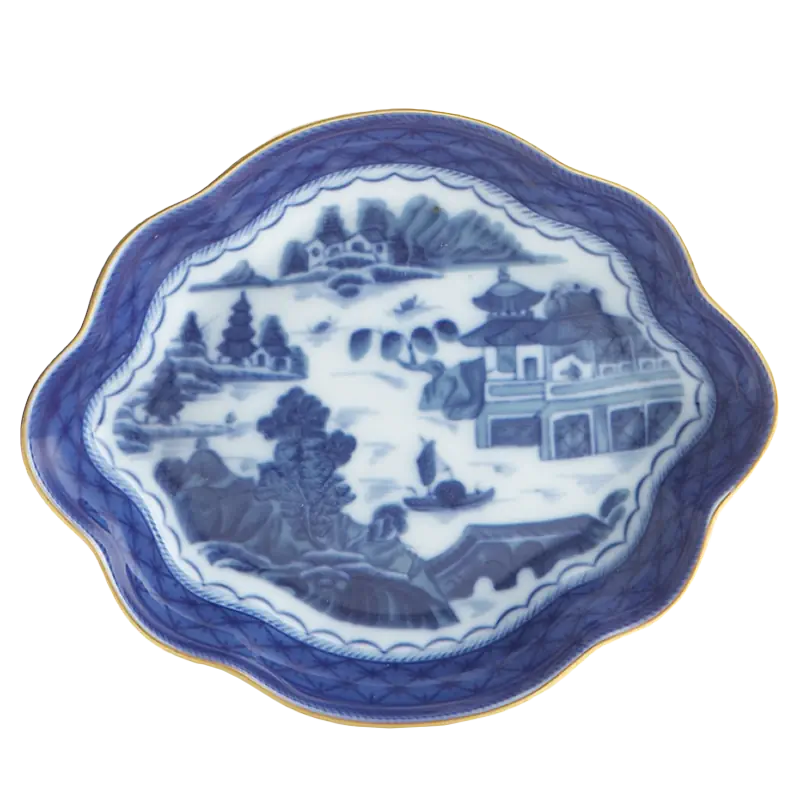Mottahedeh Blue Canton Lobed Tray