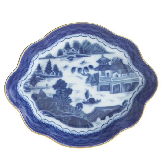 Mottahedeh Blue Canton Lobed Tray