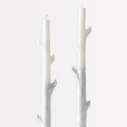 Silver Dipped Stick Candles