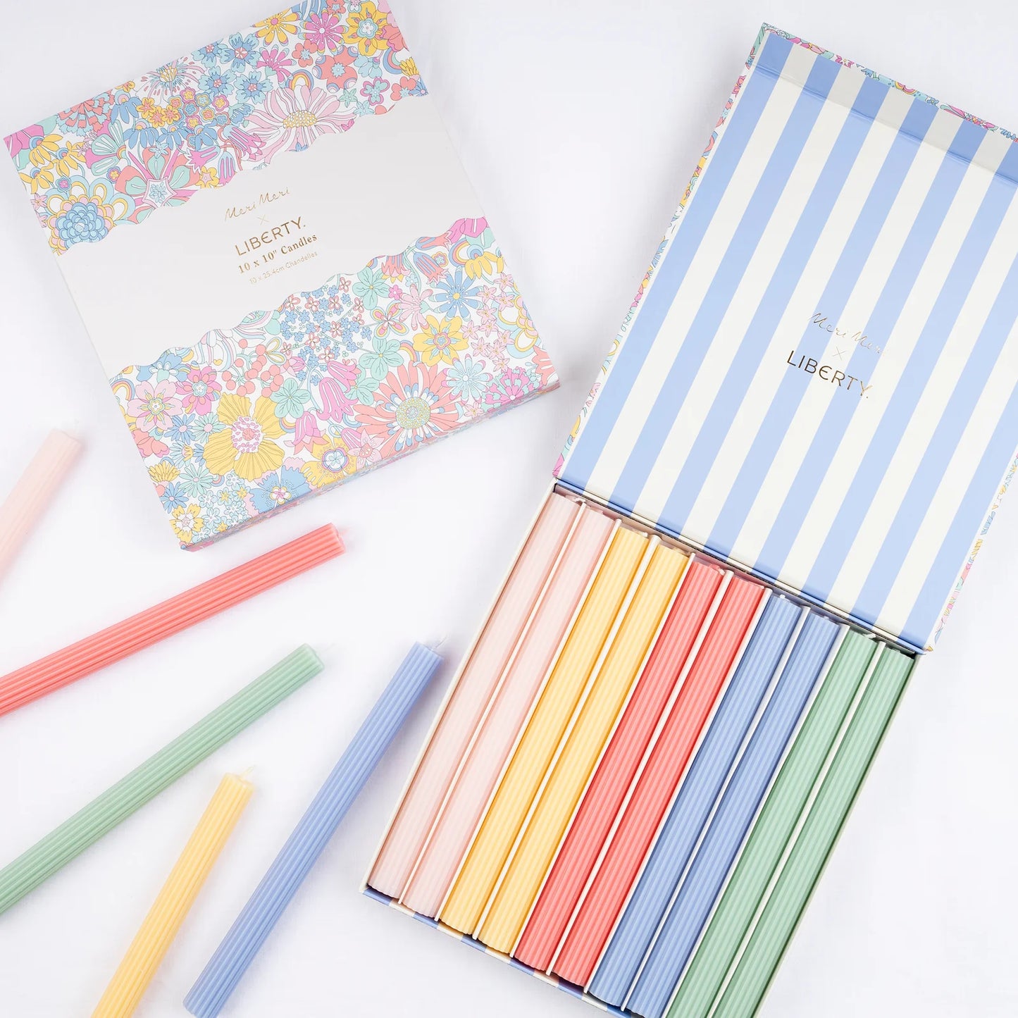 Meri Meri x Liberty Rainbow Garden Candle Gift Box