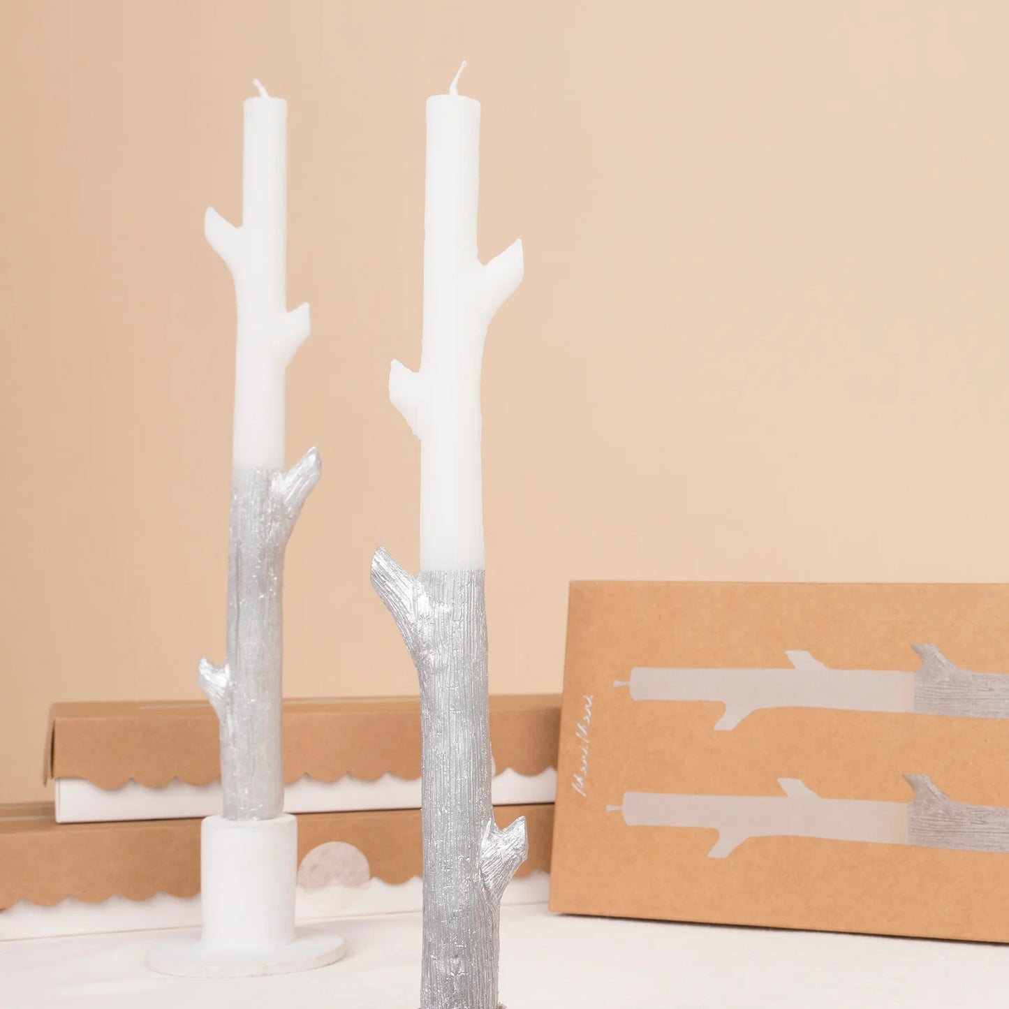 Silver Dipped Stick Candles