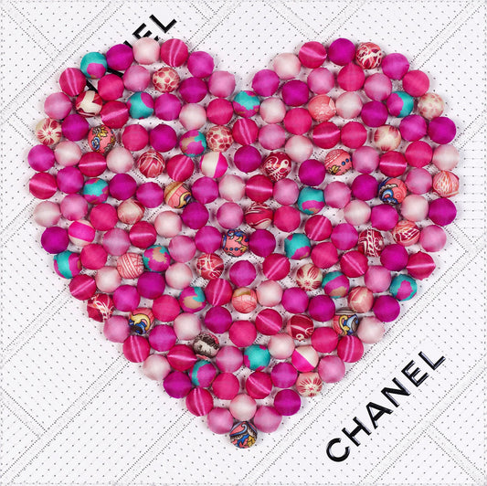 Pom Pom Heart 12"x12"