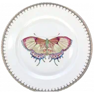 Mottahedeh Golden Teardrop Butterfly Dessert Plate