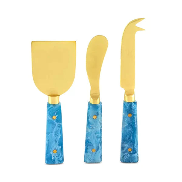 3-pc Cheese Set Gold Finish