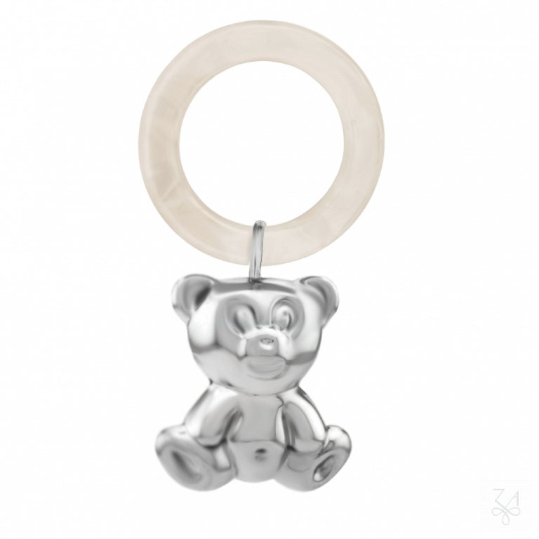 Sterling Silver Teething Ring Rattles