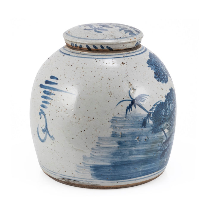 Blue & White Vintage Ming Jar - Pine Motif