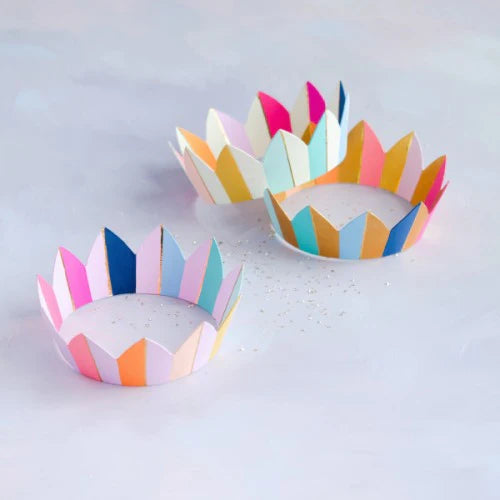 Rainbow Crown with Gold Stripe